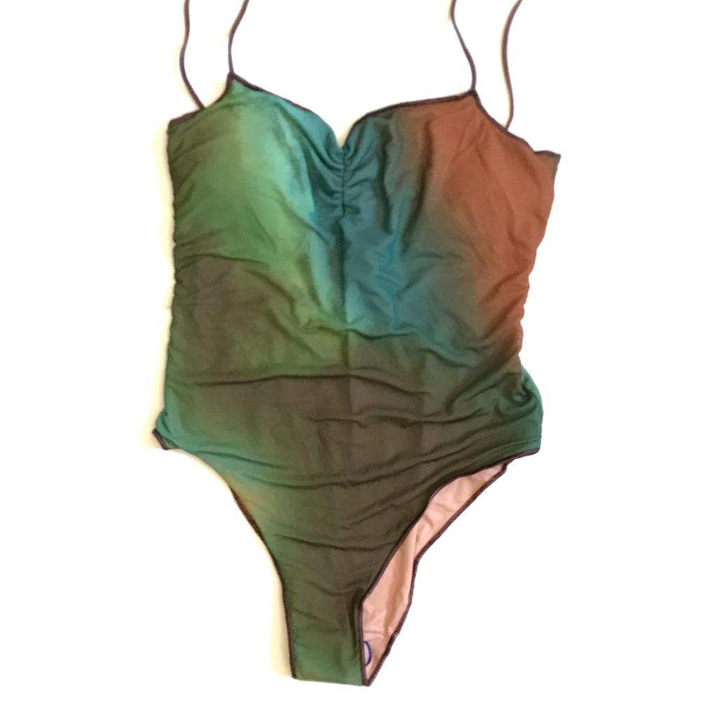 Zara tie dye printed tulle swimsuit size S NWT